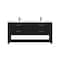 James Martin Vanities 72'' Double Vanity, Carbon Oak w/ 3 CM White Zeus Quartz Top D704-V72-CBO-3WZ - alternate 1